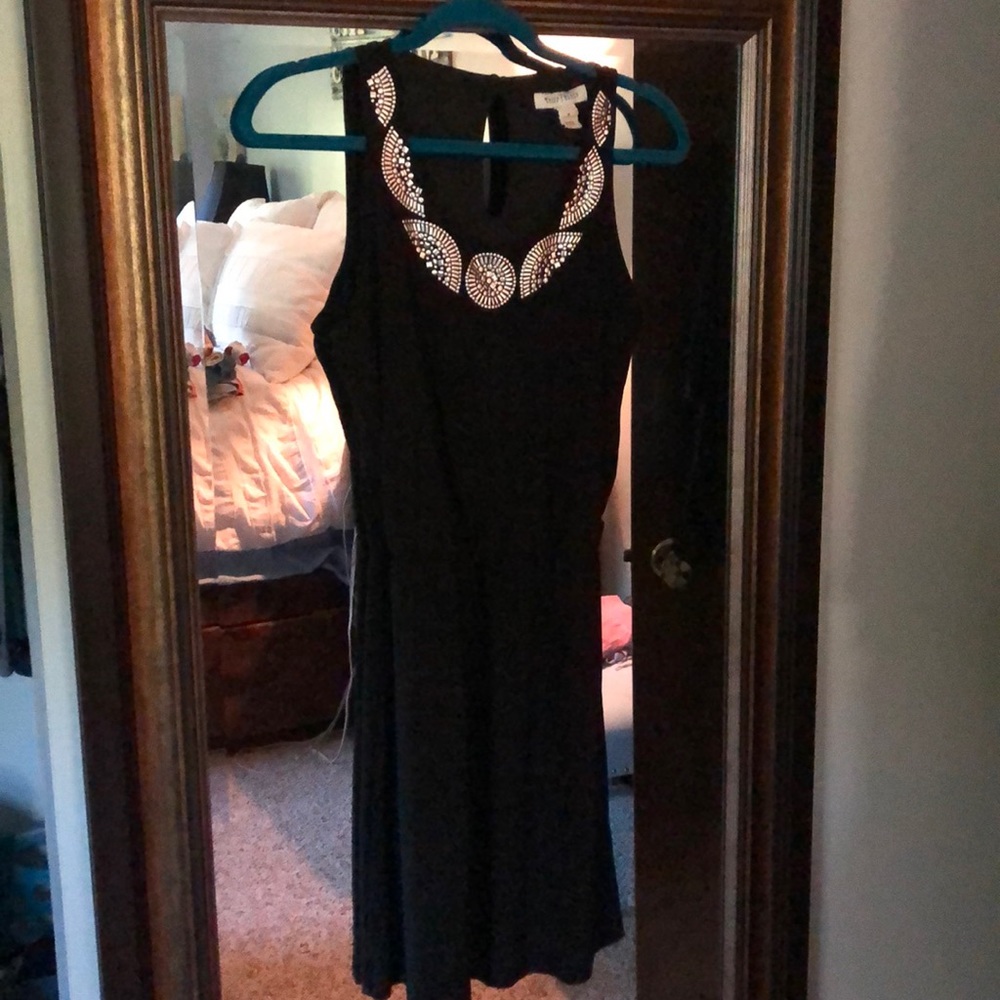 Black dress with silver details